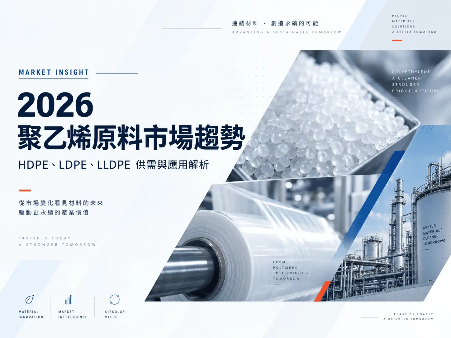 2026 聚乙烯原料市場趨勢｜HDPE、LDPE、LLDPE 供需與應用解析